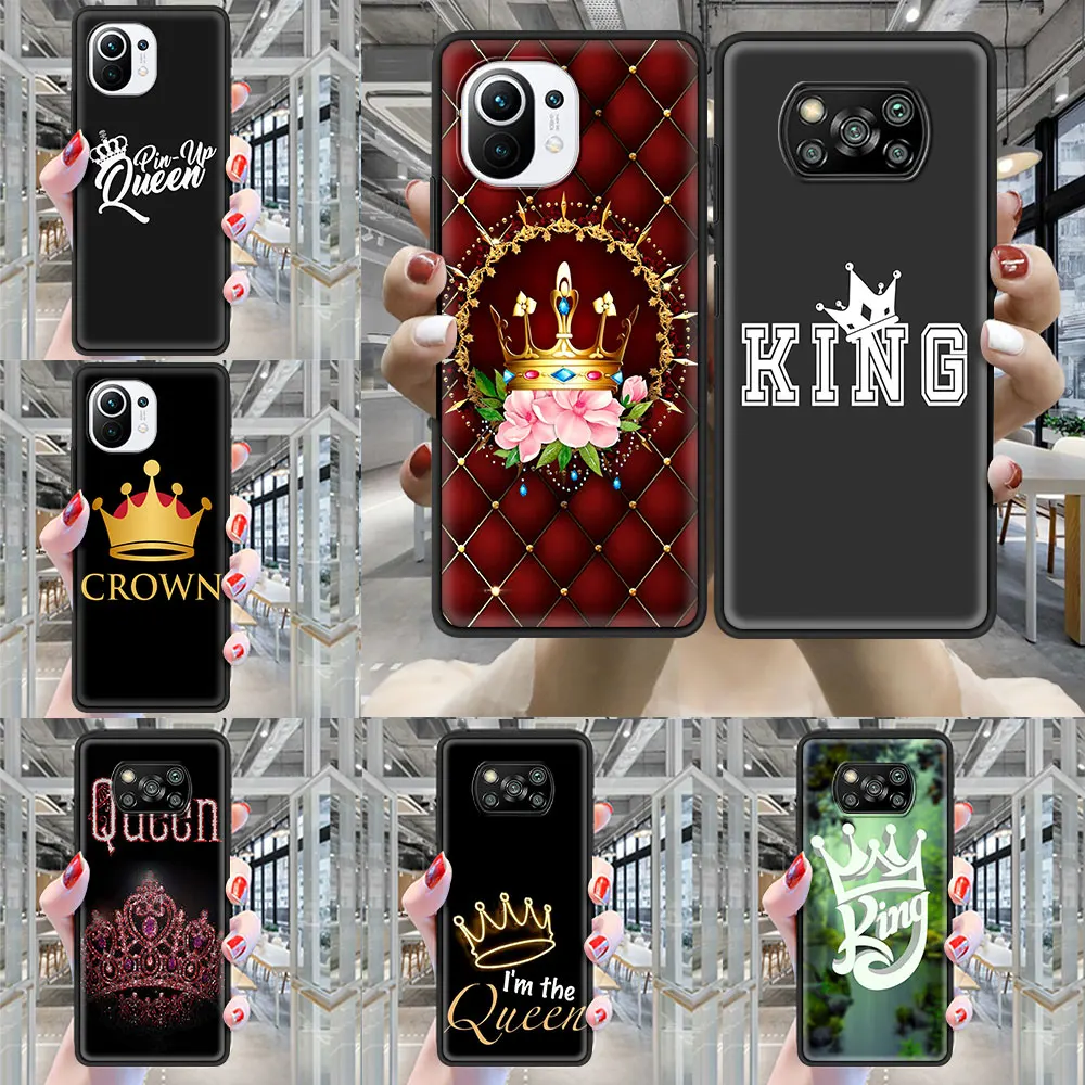 King Queen Корона принцессы чехол для телефона Xiaomi Mi 11 10T обратите внимание Размеры 9 и