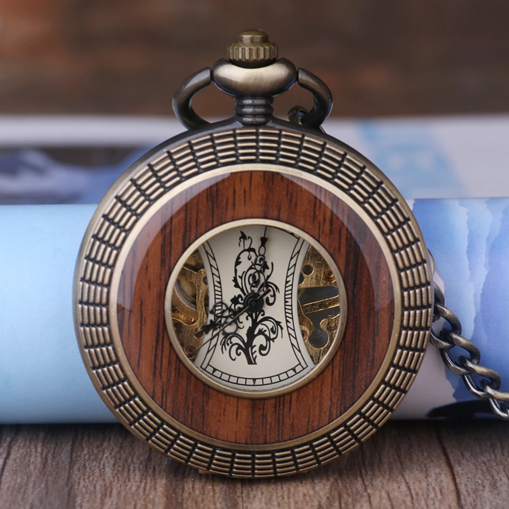 

Retro Unique Mechanical Pocket Watches Men Brand Necklace Pocket & Fob Watch Chain Male Pocket Watch