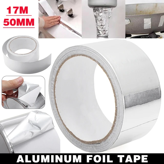 Foil Aluminum Roll Adhesive Sealing Tape Silver Aluminum Duct Tape  Heat-Resistant Aluminium Foil Adhesive Tape For Sealing And - AliExpress