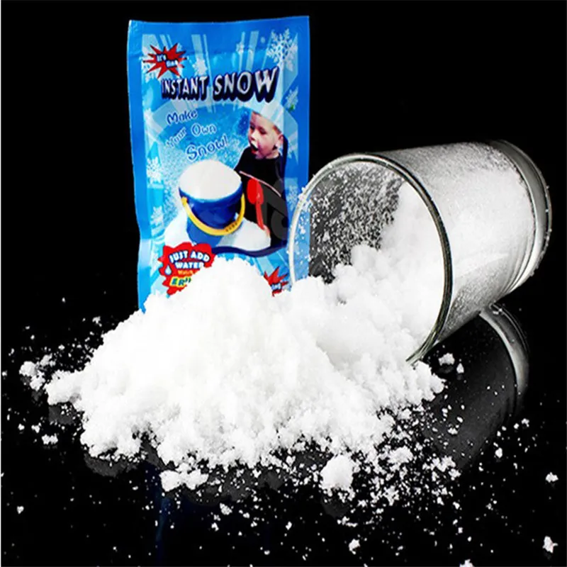 

1/2PCS Artificial Snow Instant Snow Powder Fluffy Snowflake Super Absorbant Frozen Party Magic Prop Christmas Party Decor