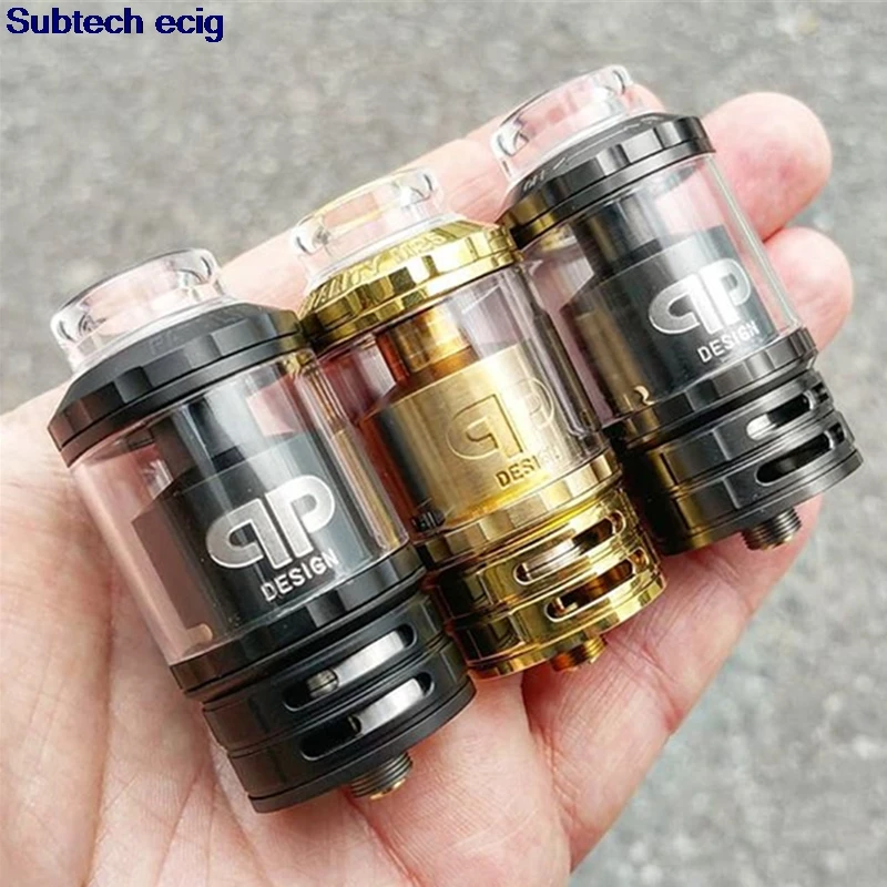 QP Designs Fatality M25 RTA tank 25mm Diameter 4ml 5ml capacity dual single coil 810 Drip Tip  top filling Rebuildable RTA tank
