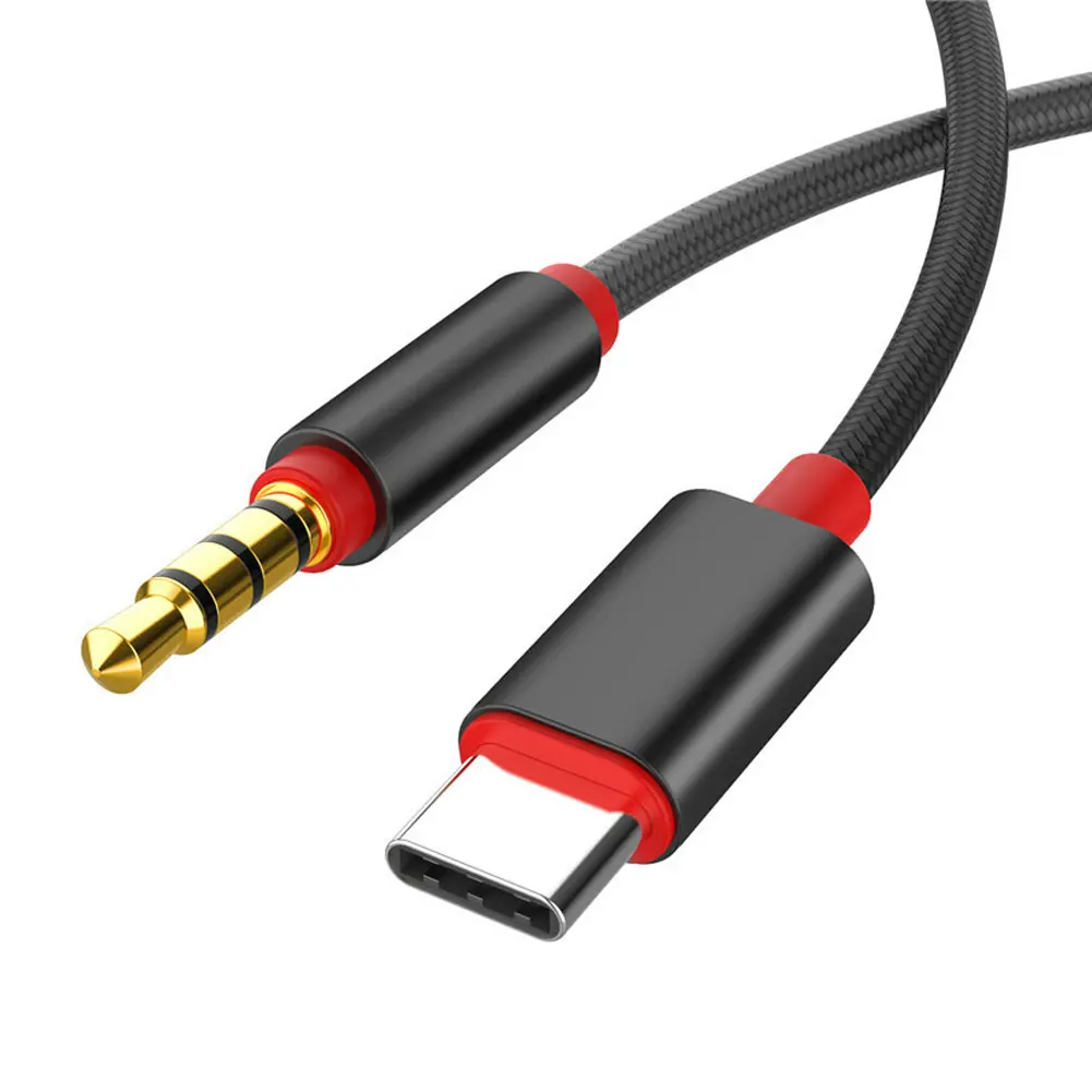 Кабель с разъемом USB типа C аудио кабель Type-C для подключения к 3 5 мм ко входу AUX