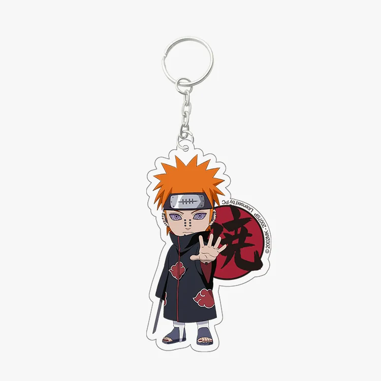 Anime NARUTO Akatsuki Uchiha Itachi Cosplay Props Pein Pain Sasori Konan Deidara Kisame Kids Adult PVC Keychain Pendant Toy New