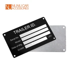 Plaque d'identification de remorque en aluminium robuste, étiquette Vin série GVWR médical, finition en poudre vierge, pièces de camping car, accessoires 