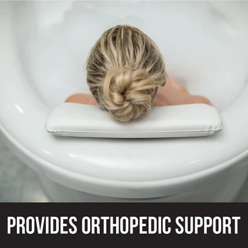 

39x31x4.5cm Large 2-Panel Design Spa Bath Pillow Comfortable Soft Powerful Gripping for Shoulder Neck Support Bathroom Supplies