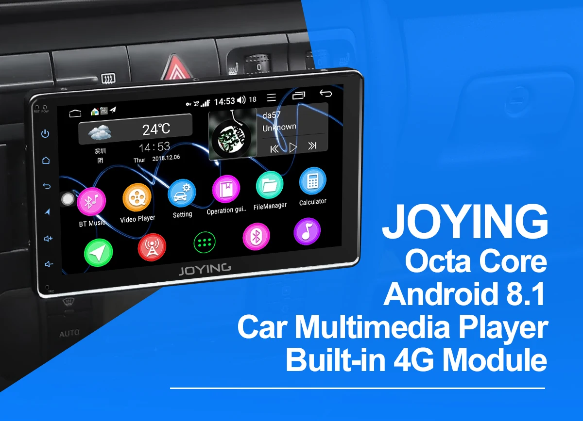 Best Single Din 7" Built-in DSP 4G Module Carplay 4GB+64GB Head Unit Universal Android 8.1 Car Radio Stereo GPS Nagivation DVD Player 0