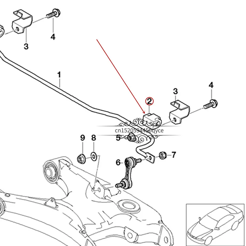 Задний стабилизатор Резиновый рукав резиновый подшипник 7 серии 520b m w740 задний балансировочный стержень открывающийся клей Задний стабилизатор втулка