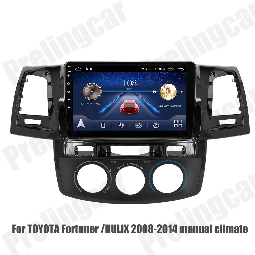 4G монитор для TOYOTA Fortuner Hulix 2008- лет автомобильный монитор радио мультимедиа видео плеер навигация Android 9,0 стерео