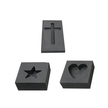 

3Pcs Graphite Casting Ingot Mould Mold Refining Scrap Tool for Gold Silver