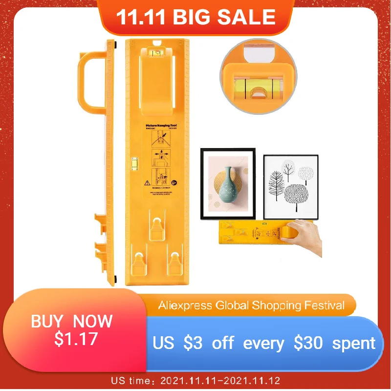 Подвесная вешалка для картин набор инструментов с уровнем подходит всех