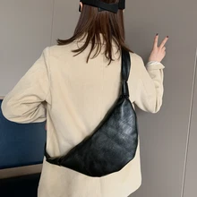 Женская сумка через плечо, модные сумки на плечо, одноцветные, из искусственной кожи, дизайнерские женские сумки, сумки-мессенджеры, нагрудные сумки, поясная сумка