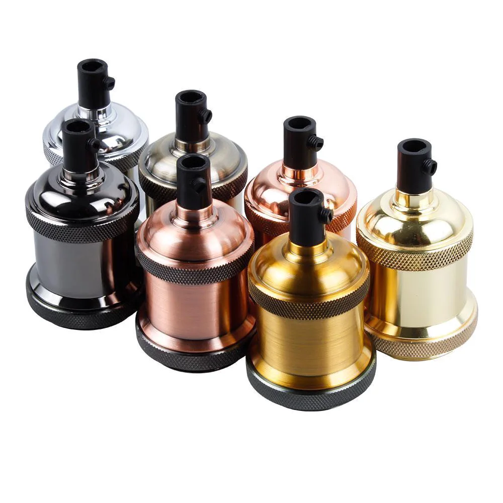1 Pcs Vintage Edison Lamp Socket Pendant Light E27 Screw Bulb Base Aluminum Light Socket OCT998