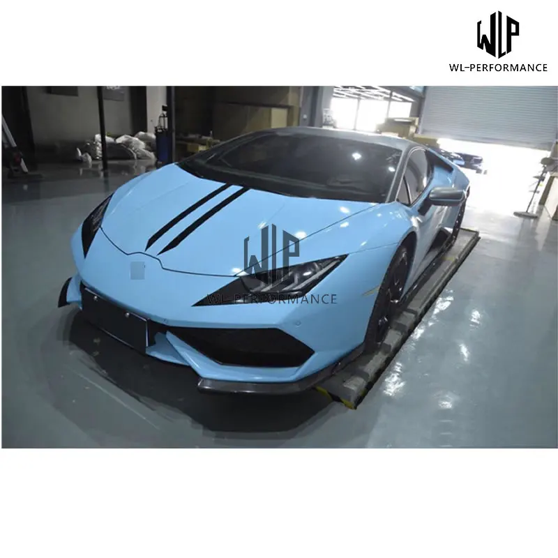 LP610 высококачественный Комплект кузова из углеродного волокна, разветвители переднего бампера, боковые фартуки для Lamborghini Huracan LP610, комплект кузова