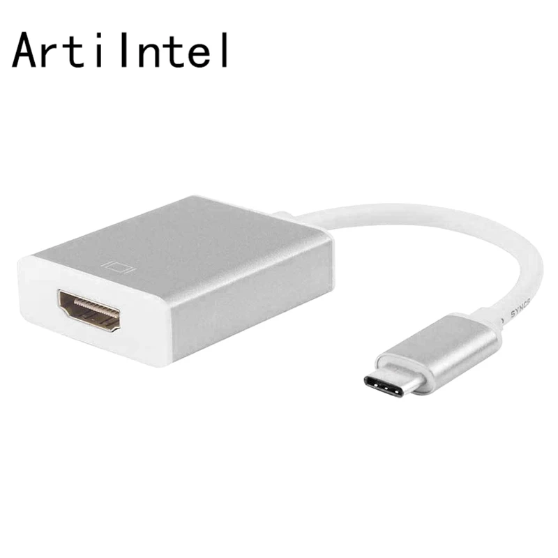 Кабель адаптер type C к HDMI для мужчин и женщин (совместим с Thunderbolt3) USB 3 1 алюминиевый
