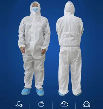 

2020 Hot Selling Security Protection Clothing Disposable Coverall Dust-proof Isolation Clothes Labour Suit One-pieces Nonwovens