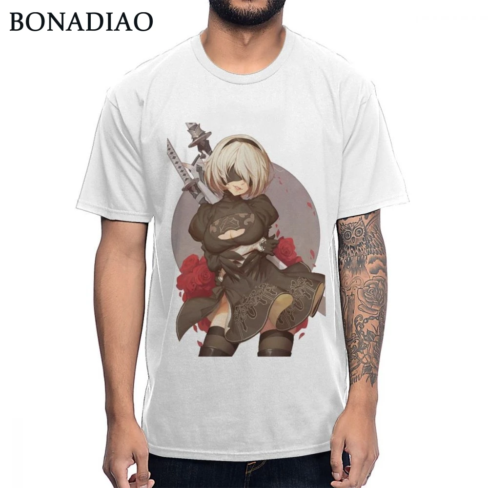 Модная дизайнерская мужская футболка NieR Automata 2B 9s A2 удобная хлопковая винтажная