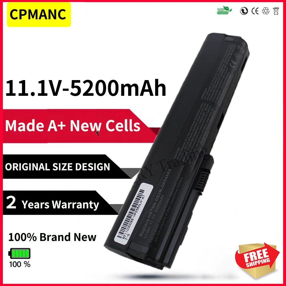 Аккумулятор CPMANC для HP 2560P 2570P 632421-001 HSTNN-UB2L QK644AA SX06 SX06XL | Компьютеры и офис
