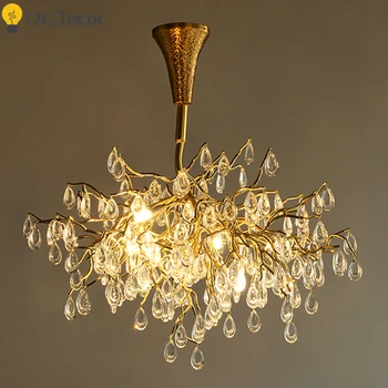 

Modern Led Chandeliers Nordic Luxury Crystal Chandelier Lighting Postmodern Dining Room Hanging Lamp Bedroom Home Deco Luminaria