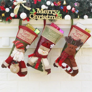 

Christmas Socks Exquisite High-end Socks Santa Claus Snowman Reindeer Christmas Family Party Decoration Xmas Tree Pendant