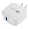 Quick Charge 3,0 USB ЗУ для мобильного телефона для iPhone huawei Xiaomi samsung Galaxy S7 S8 S9 18 Вт AFC адаптер питания для быстрой зарядки - Тип штекера: US White