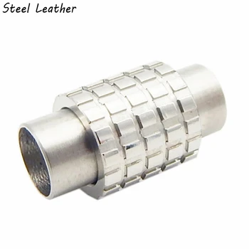 

20pcs/lot hole:6mm Stainless Steel Magnetic Clasps Leather Cord Bracelet Connectors For Jewelry Making Steel clasps wholesale