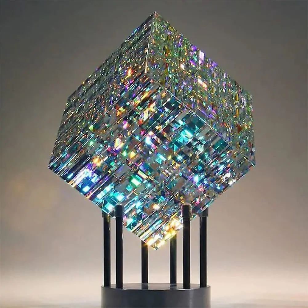 Handmade Yellow Blue 2021 New Magik Chroma Cube Sculpture Decoration