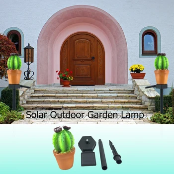 

LED Solar Energy Lamp IP65 Waterproof Cactus Light Sensor Control Spike Light for Outdoor Garden Path Street Courtyard Lighting