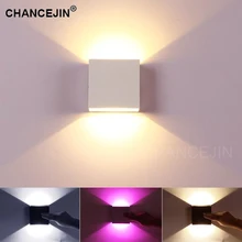 Вверх/вниз настенный светильник 6 Вт COB светильник современный и простой стиль декоративный светодиодный светильник белый/теплый белый/розовый цвета окружающий светильник на входе 85-265 в