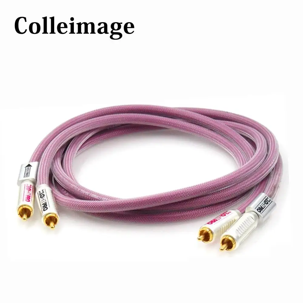 

Colleimage Hifi RCA Plug HTP1 PRO RCA XLO Audio interconnect Cable With Gold Plated RCA Connector Plug CD Amplifier RCA Cable