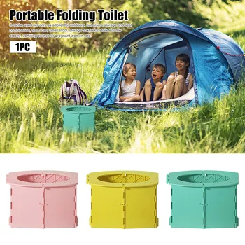 

Beach Car Portable Folding Toilet Porta Potty Easy Clean For Kids Baby Commode