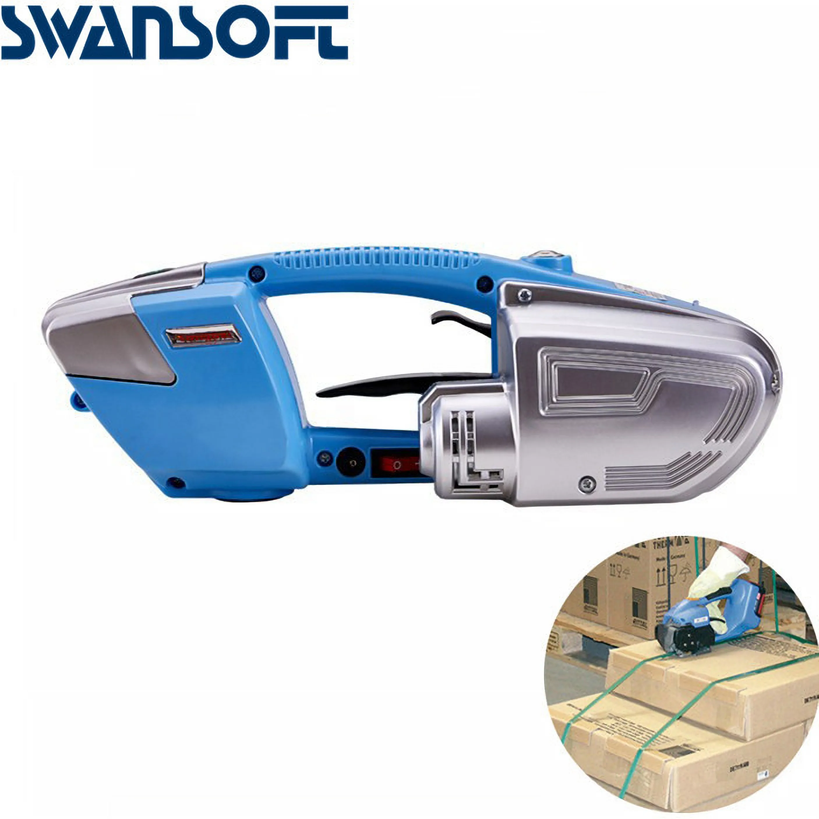 SWANSOFT Li-battery Powered PET PP обвязочные инструменты 13 мм-16 мм для поддонов упаковочная машина Электрический обвязочный инструмент