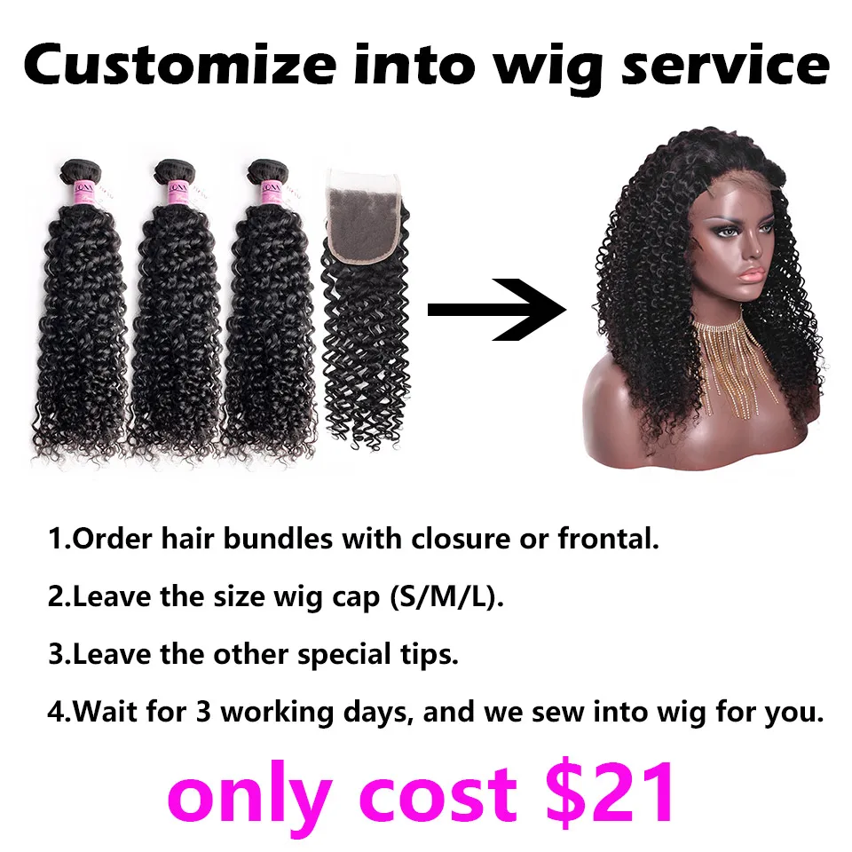 

Customize into wig service fee