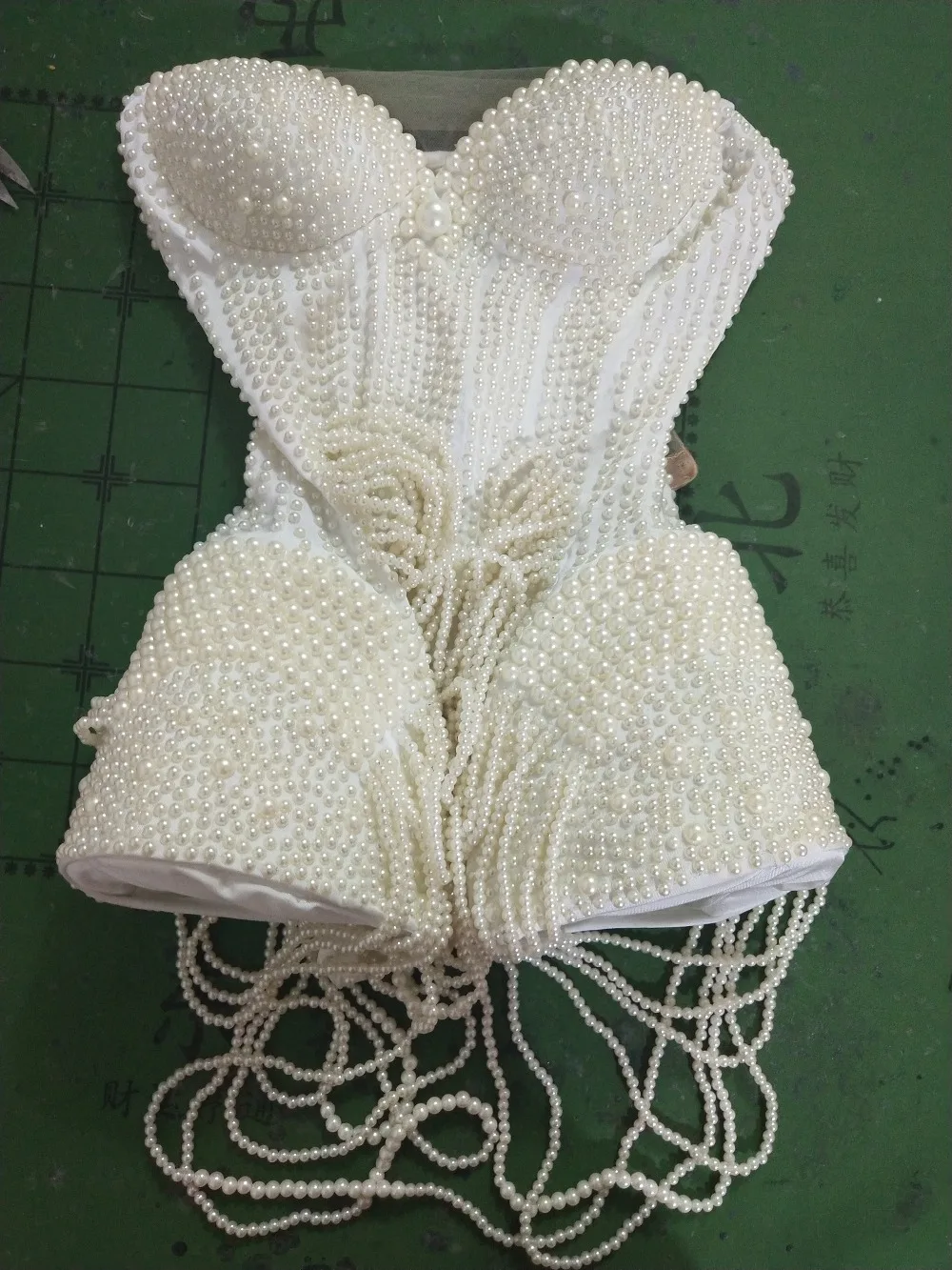 Handmade Sewing Beading Bodysuit Bar Female DJ Singer Jazz Stage Costume Dancer Party Show Nightclub Stage Wear Beads Catsuit