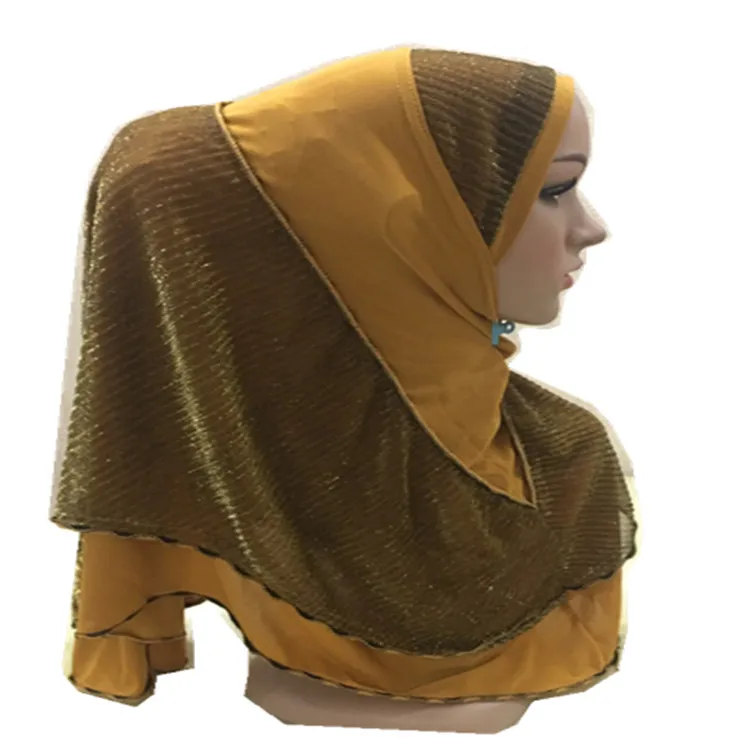 Можно выбрать цвета стиль Исламская шляпа мерцающий слой два слоя s мусульманский длинный цельный хиджаб