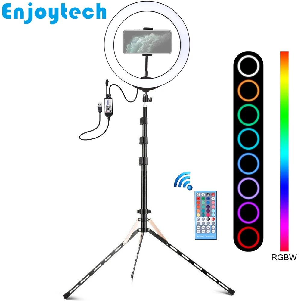 Новый светодиодный кольцевой светильник Vlog RGB со складной триподом из