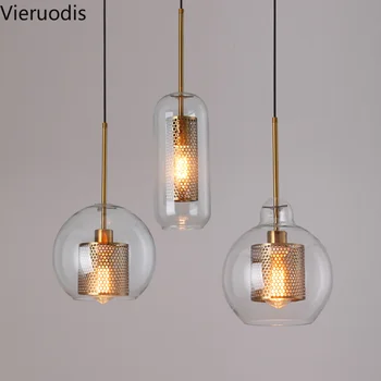 

Modern LED Pendant Light Loft Glass Ball Hanging Lamp Livingroom Light Fixture Dining Room Hanglamp Restaurant Cafe Luminaire