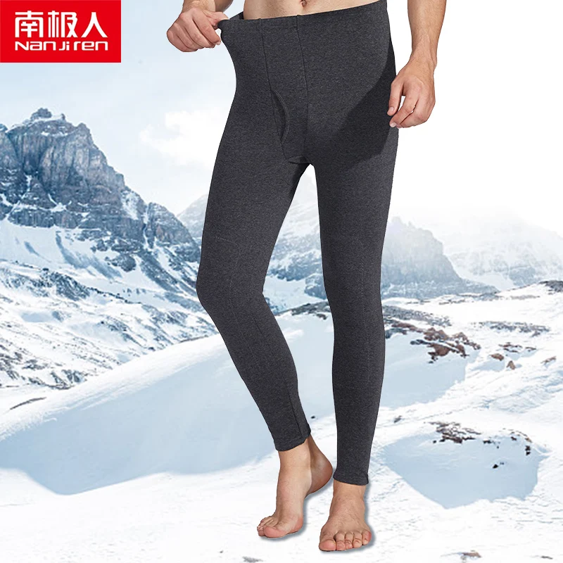NANJIREN Winter Thermal Underwear For Men Cotton Thicken Long Johns Fashion Mens Leggings Tight Men Thermal Sleep Pants