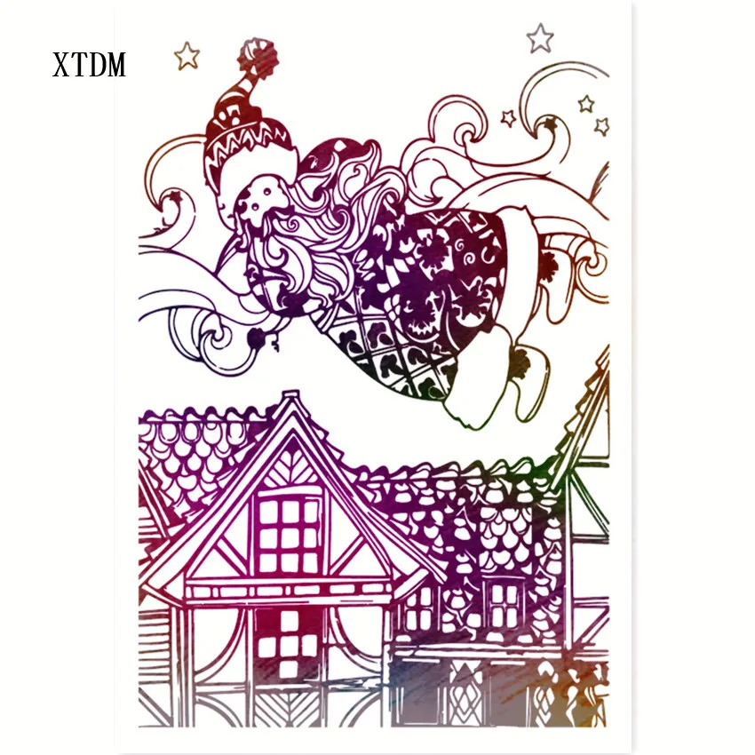 Горячая Распродажа прозрачные штампы Санта Клауса/Силиконовые печати роликовый