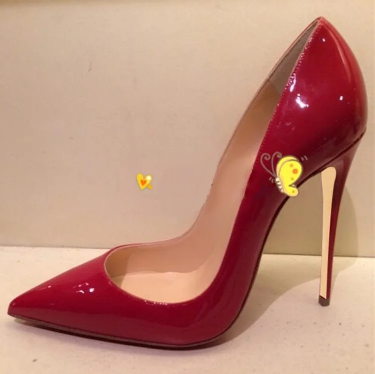 red pumps size 10