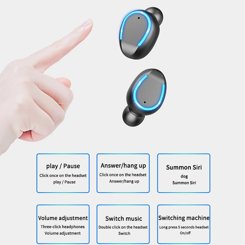 F9 TWS Беспроводной наушники светодиодный Дисплей 8D стерео гарнитура Bluetooth с микрофоном с 2000 мА/ч, Мощность банк гарнитура Спорт