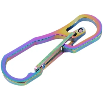 

Tc4 Titanium Alloy Mult Stainless Steel Hanging Buckle Quickdraw Carabiner Clip Hook Keychain Ring Colorful