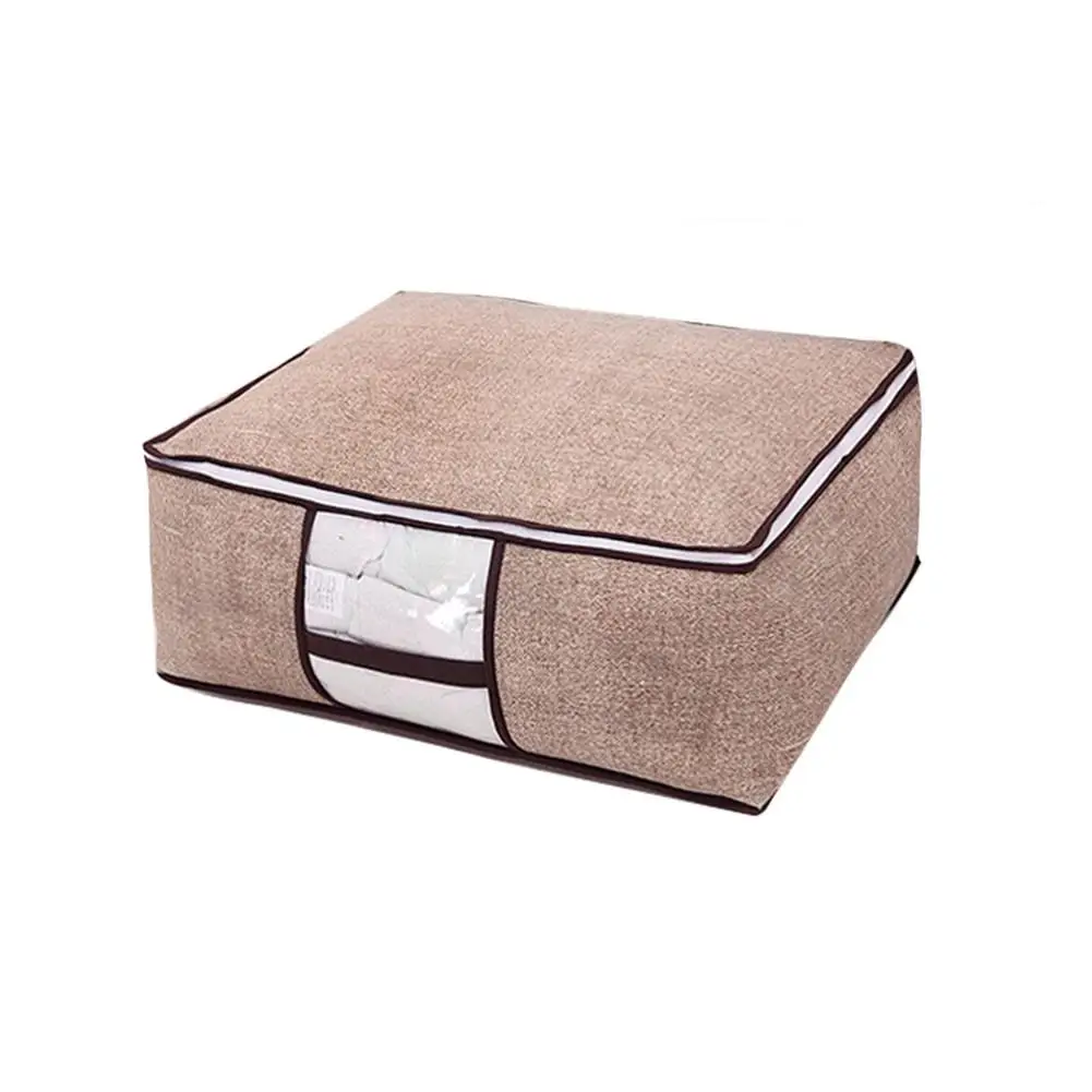 Нетканая переносная сумка для хранения одежды семейный органайзер для экономии места кровать под коробка для хранения в шкафу для подушки одеяло постельные принадлежности сумка - Цвет: 60x45x25cm