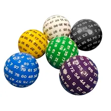 Dés polyédriques D100 en acrylique multi faces, 100 faces, pour jeu de société, de rôle, de Bar, Club ou fête