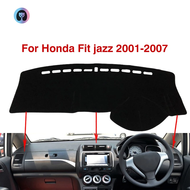 

For-Honda-Fit-jazz-2001 2002 2003 2004-2007 Anti-Slip Mat Dashboard Cover Pad Flannel Sunshade Dashmat Carpet Car Accessories