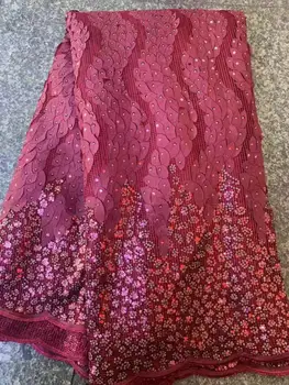 

High Quality Fabric Sequins Lace Fabrics for Bridal Material Lace African Sequence Fabric Nigerian Mesh Net Lace