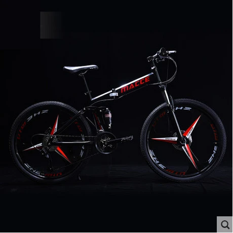Бренд 24/26 дюймов графит для колес сталь 21/24/27 скорость горный велосипед Открытый Горные BTX bicicleta дисковый тормоз складной велосипед - Цвет: B black