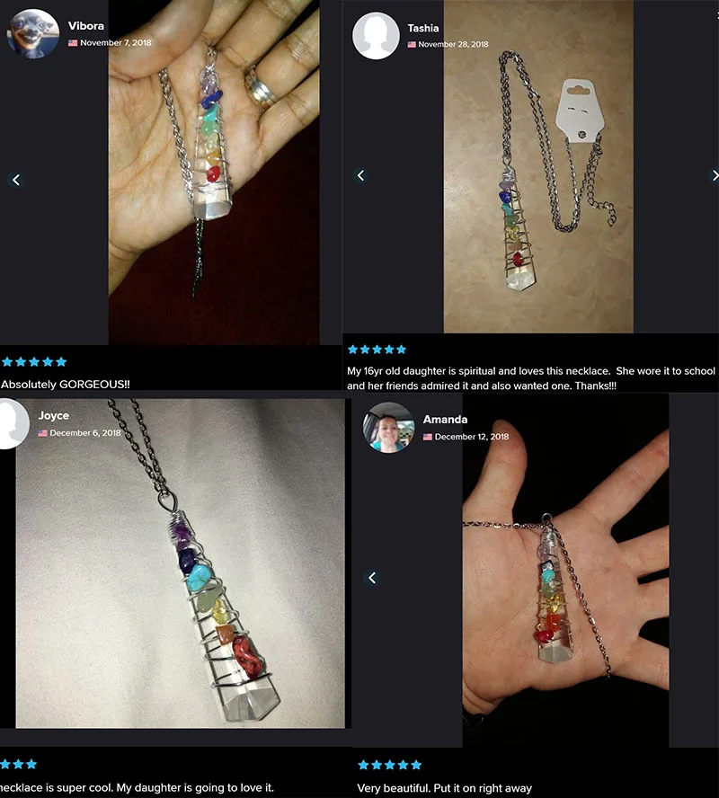 Chakra Balancing Quartz Necklace - Image 2