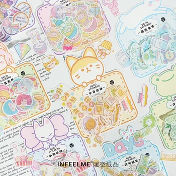 

40pcs/pack Lovely Girls Animals Sticker Decoration Diy Scrapbooking Stickers Stationery Kawaii Diary Label