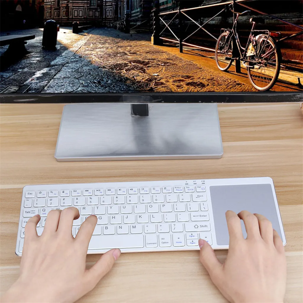 Whisper Quiet Mini Portable 80 Keys Wireless Gaming Keyboard Mouse for Windows iOS Android Laptop Notebook PC Computer Gamer