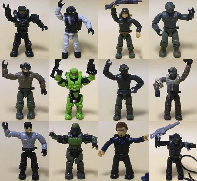 100~ 200 шт 5 см Halo Master John soilder фигурка Коллекционная кукла UNSC мультфильм дети жесткий ПВХ Спартанский замок шеф-эр модель игрушки